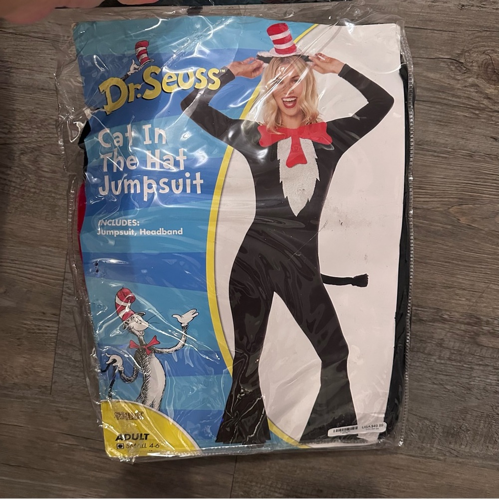 Spirit Dr. Seuss Cat in the Hat Jumpsuit - Black and Red